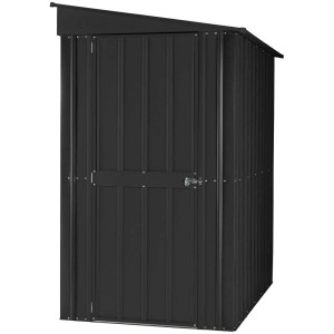 Abri de jardin anthracite M-Schuppen 4x6 avec porte verrouillable.