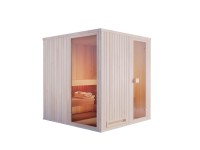 FinnTherm Sauna Miranda Natur 194 cm x 194 cm Wandstärke 40 mm