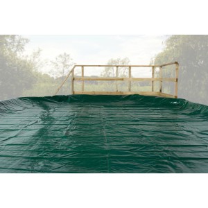 Bâche de piscine Weka verte renforcée, 660x320 cm.