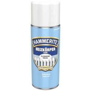 Hammerite Heizkörperlack, Weiss glänzend, 400ml Dose. Hitzebeständiger Lack für Heizkörper.
