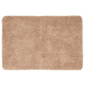 Tappeto bagno beige Diaqua Comfy, 60x90 cm, soffice e antiscivolo per un maggiore comfort in bagno.