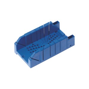 Boîte à onglets LUX Classic bleue, 300 mm, pour coupes d'angle précises.