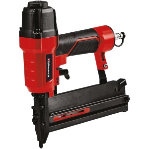 Einhell TC-PN 50: Cucitrice pneumatica rossa e nera per graffette e chiodi.