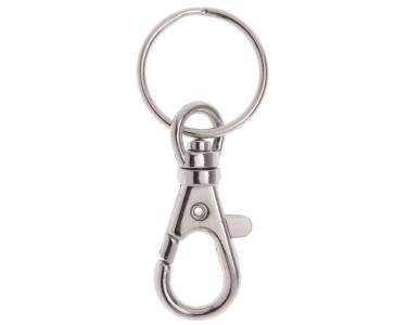 Porte-clés avec anneau mousqueton 25 mm