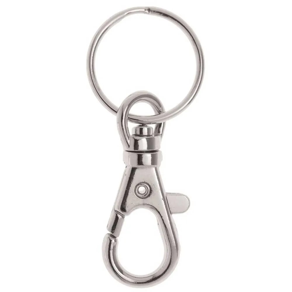 Porte-clés - Anneau Mousqueton - 3.5cm De Longueur, En Métal Argenté