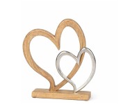 DecoFinder Dekofiguren Swing Herzen Holz/Metall 34 x 6 x 34 cm / 1 Stk.