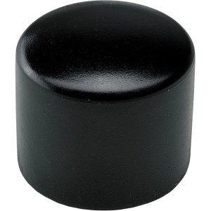 Hettich embout noir en plastique pour tubes ronds Ø 25 mm. Protège les sols des rayures.