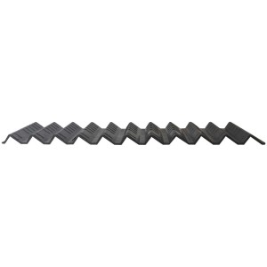 Bordure de pelouse et de parterre en plastique, 24x83 cm, profil en zigzag pour un aménagement flexible du jardin.