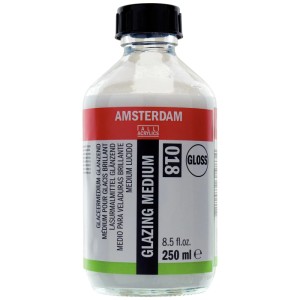 Amsterdam Lasur-Malmittel glänzend 018, 250 ml Flasche für Acrylfarben.
