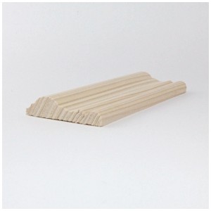 Möbelprofilleiste aus Fichte/Tanne/Kiefer, 10x30 mm, 220 cm lang, unbehandeltes Massivholz.