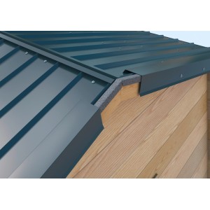 SDF Profilo di bordo taglio, alluminio antracite, 225mm x 2m, per fissaggio bordo tetto e drenaggio acqua.