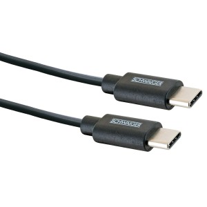 Cavo USB-C Schwaiger, 2m, nero, per caricare e sincronizzare dispositivi.