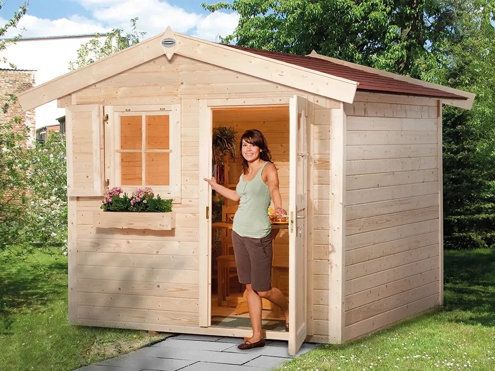 OBI Outdoor Living Holz-Gartenhaus Bozen B Unbehandelt 284 cm x 270 cm kaufen bei OBI
