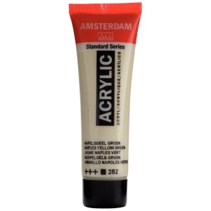 Tubo di colore acrilico Amsterdam Giallo Napoli Verde, Standard Series, 20 ml.