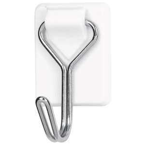 Gancio Tesa Powerstrips, autoadesivo, bianco, portata fino a 1 kg.