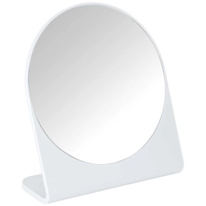 Specchio cosmetico Wenko Marcon, specchio da tavolo bianco per bagno e trucco.