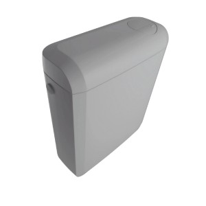 Réservoir de chasse d'eau apparent Sanitop-Wingenroth Super 6 blanc à double débit.