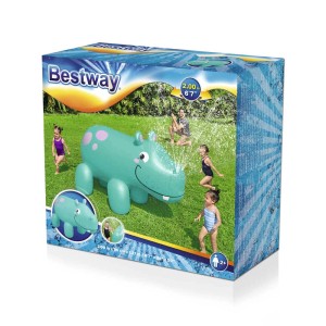 Emballage de l'arroseur d'eau hippopotame Bestway, un jouet gonflable pour les enfants de 2 ans et plus.