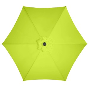 Ombrellone Derby, Ø 286 cm, verde mela, dal basso. Ombrellone con meccanismo a manovella.