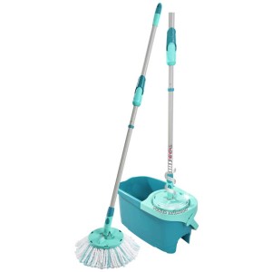 Leifheit Clean Twist Disc Mop Ergo set lavapavimenti con secchio e centrifuga.