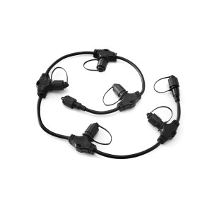 Catena di connessione Easy Connect, 1 m, con 1 ingresso e 5 uscite per sistemi di illuminazione esterna.