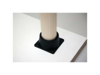 Möbelfussplatte Kunststoff Schwarz Ø 5,2 cm