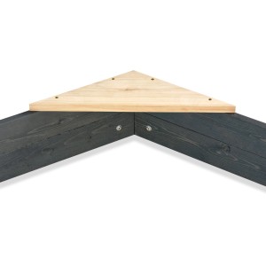 Dettaglio: Sabbiera esagonale in legno grigio EXIT Aksent (160x140cm) con certificazione FSC®.