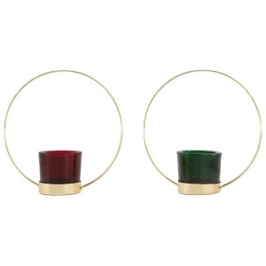 Photophores en verre assortis, Ø 6 cm, hauteur 18 cm.