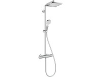 Hansgrohe Duschsystem Crometta E 240 mm mit Thermostat Chrom/Weiss