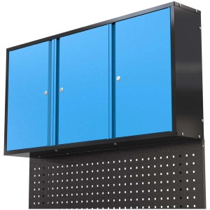 Armoire murale Güde GWS 3T faisant partie de l'établi GW 5/1 Set 1, bleu-noir.