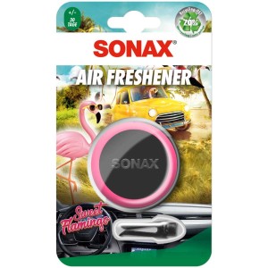 Sonax Lufterfrischer Sweet Flamingo für Auto, Büro & Wohnung. Fruchtig-süßer Duft.
