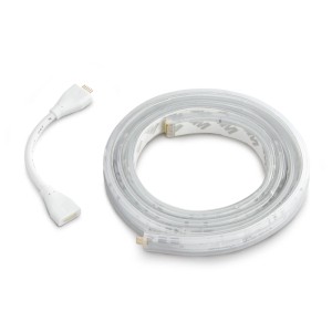 Philips Hue Lightstrip Plus V4 Erweiterung, 1m, aufgerollt mit Verbindungskabel.