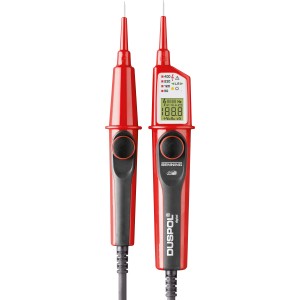Testeur de tension numérique Duspol : outil de mesure précis jusqu'à 1000 V AC/DC pour une détection de tension sûre.