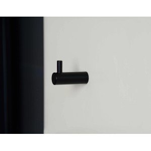 Appendiabiti da parete Siro 2453 in metallo nero opaco dal design moderno.
