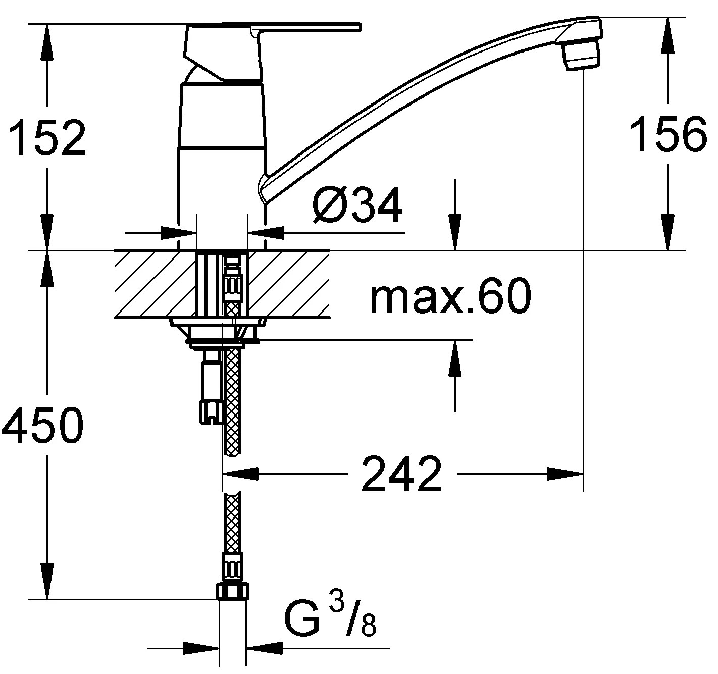 Grohe QuickFix Einhebel-Spültischarmatur Get für Spüle Chrom kaufen bei OBI