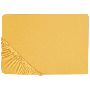 Lenzuolo con angoli senape in cotone 90x200 cm per materasso singolo.