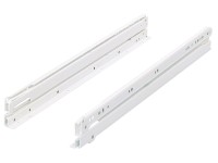 Rollenführung Überauszug Stahl pulverbeschichtet Weiss 400 mm