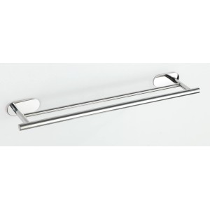 Wenko Porta asciugamani Turbo-Loc Acciaio Inox Duo Orea Shine, 2 bracci, lucido