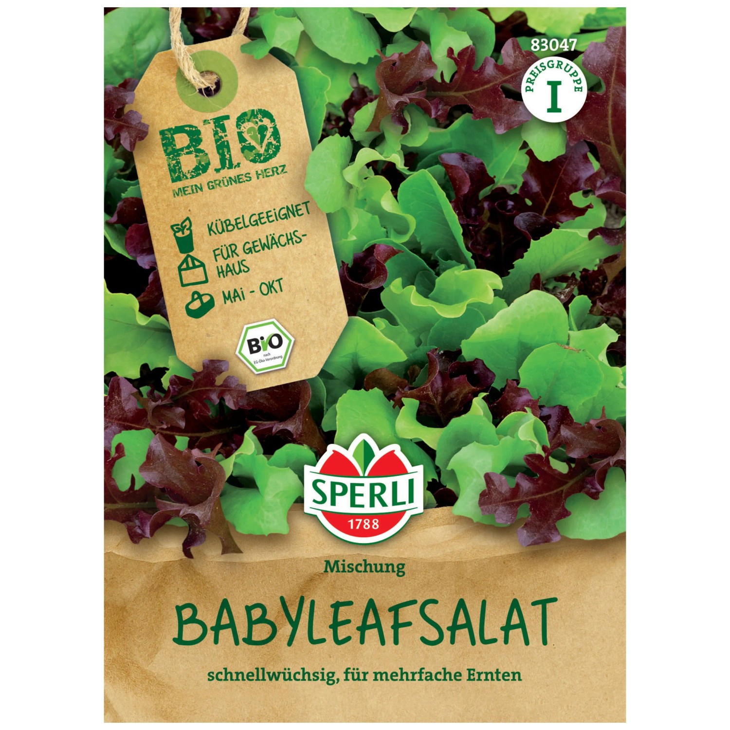 Sperli Saatgut Babyleafsalat Mischung Bio 2-3 lfdm