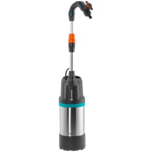 Pompe pour récupérateur d'eau de pluie Gardena 4700/2 inox automatic pour l'arrosage du jardin.