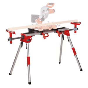Support Einhell MSS 1610 pour scies à onglets avec supports de pièces et pieds réglables.