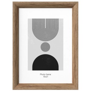 Cornice Styler Etna, legno marrone, 15x21 cm. Portafoto moderno per parete o tavolo.