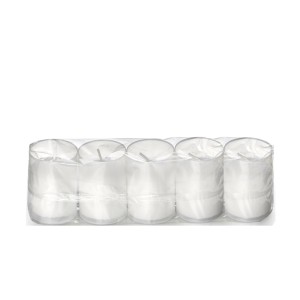 Bougies Balthasar Illuminations, lot de 5 bougies funéraires blanches, Ø 40 mm, hauteur 55 mm.