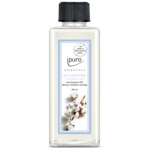 Ipuro Refill Cotton Fields 200ml: Nachfüllflasche für Raumduft, dezenter Baumwoll-Duft.