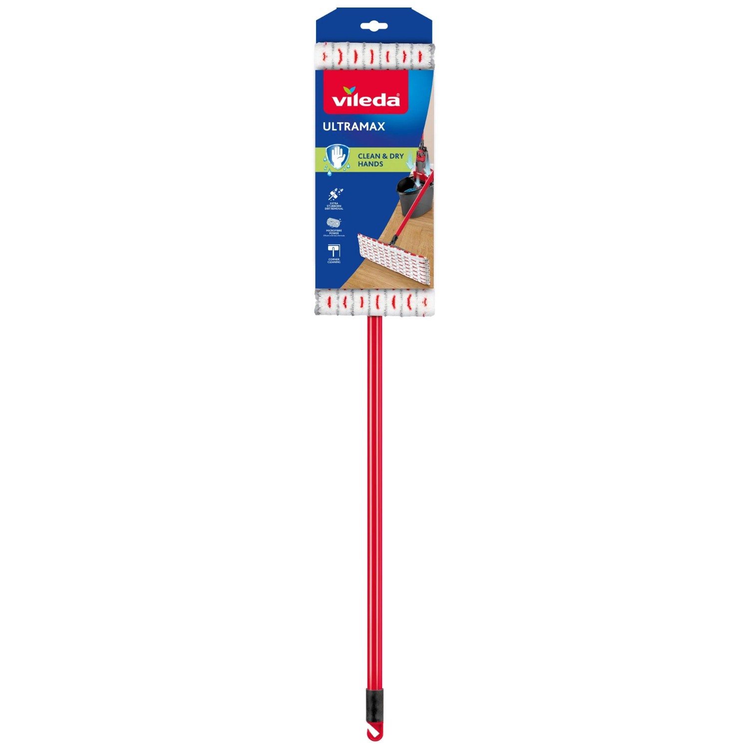 Kit Serpillère 2 Housses Vileda TURBO Pack Special Avec 1 Recharge Supplémentaire - Balai Serpillère En Microfibres Son Seau Avec Essoreuse Powerpresse