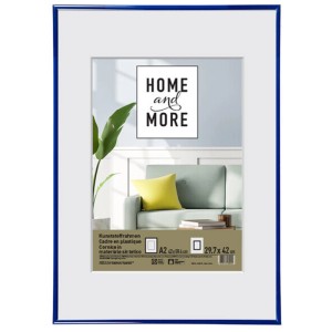 Cornice blu in plastica, 42x59,4 cm (A2) per foto e immagini.