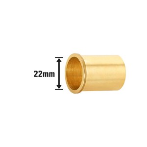 Manicotto di supporto per raccordo a compressione in ottone, diametro 22 mm, per raccordi a morsetto e tubi in rame.