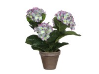 Mica Decorations Kunstpflanze Hortensie Violett Ø 35 cm / Höhe 40 cm