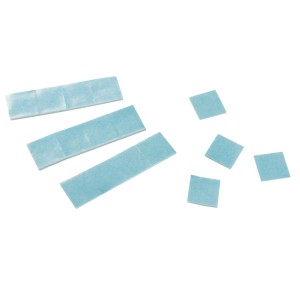 Pads adhésifs en forme de cristal pour miroirs, 8x10cm, blancs, pour un montage facile.