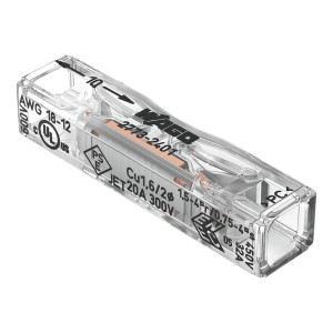 Wago connettore passante 2773-2401, set da 10. Morsetto trasparente per cavi fino a 4 mm².